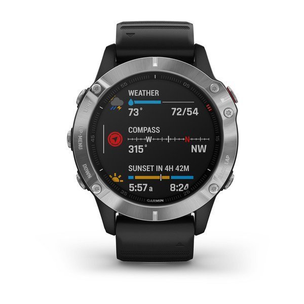 Garmin Fenix 6 Multispor GPS Akıllı Saat - Gümüş Siyah